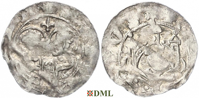 Денарий, Германия, Саксония, Нижняя Саксония, Heinrich IV (1056-1106), м.д. Goslar, Dbg. 697