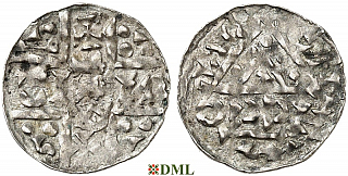 Денарий, Германия, Бавария, Heinrich V (1018-1023), м.д. Regensburg, монетарий HCCO, Hahn 1976, 31d?