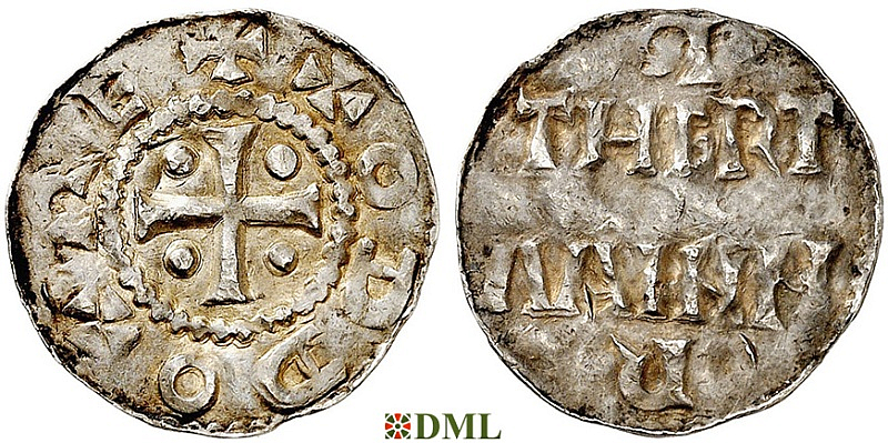 Денарий, Германия, Саксония, Otto III (983-1002), м.д. Dortmund, Dbg. 743a