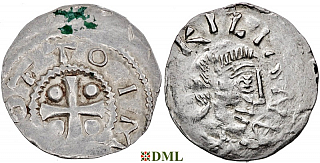 Денарий, Германия, Франкония, Otto III (983-1002), м.д. Wurzburg, Dbg. 856
