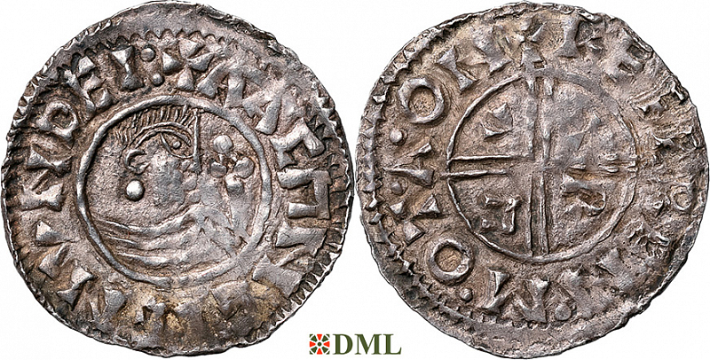 Денарий, Швеция, Olaf Skötkonung (995-1021), м.д. Sigtuna, Malmer -:-