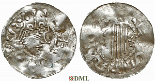 Денарий, Германия, Швабия, Heinrich II (1002-1024), м.д. Esslingen, Dbg. 951