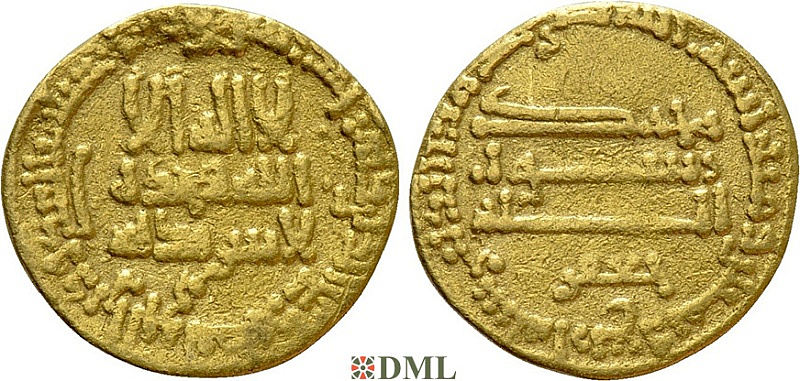 Динар, Аббасиды, халиф Harun ar-Rashid (786—809), м.д. Misr, 185 г.х.