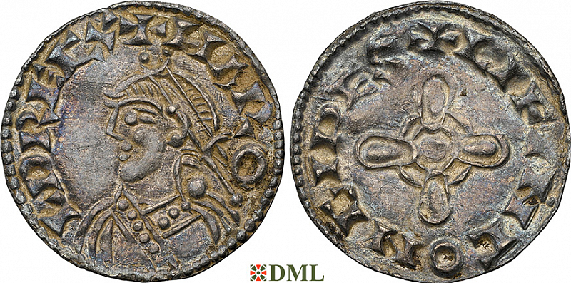 Денарий, Англия, Harold I (1035-1040), м.д. Ipswich, монетарий Lifinc, North 802