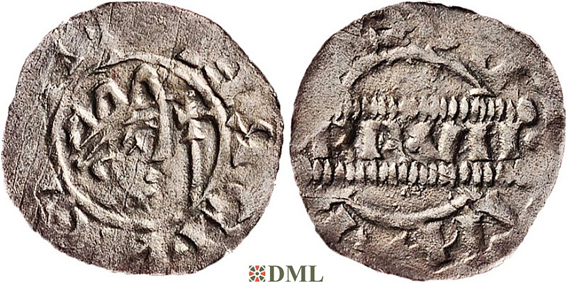 Денарий, Германия, Нижняя Лотарингия, Bruno III (1050-1057), м.д. Dokkum, Ilisch 2000, 21.19