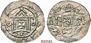 Денарий. Германия, Нижняя Лотарингия, Dirk IV (1039-1049), м.д. Rijnsburg, Ilisch 2000, 11.1