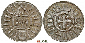 Денарий, Германия, Саксония, Anonymous bishop, Sachesnpfennig, Kilger 2000, KN 1