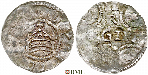 Денарий, Германия, Швабия, Heinrich II (1002-1024), м.д. Strassburg, Dbg. 915