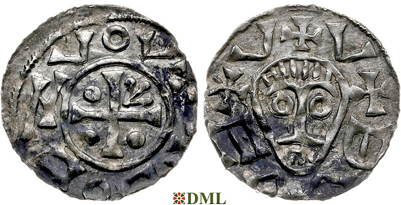 Денарий, Чехия, Boleslav II (972/973-999), м.д. Prague, Šmerda 1996, 16a