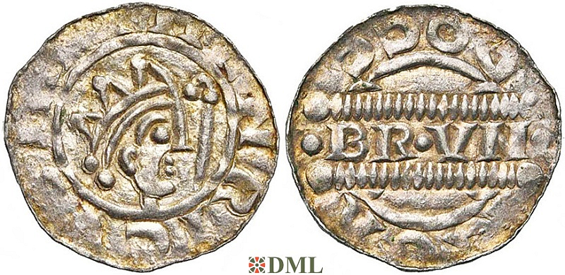 Денарий, Германия, Нижняя Лотарингия, Bruno III (1050-1057), м.д. Dokkum, Ilisch 2000, 21.22