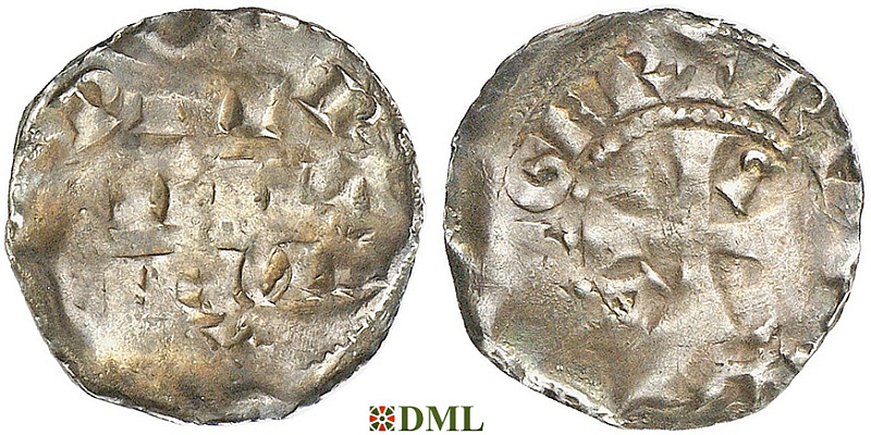 Денарий, Германия, Нижняя Лотарингия, Anonymous bishop, м.д. Nivelles, Ilisch 2014, 25.3