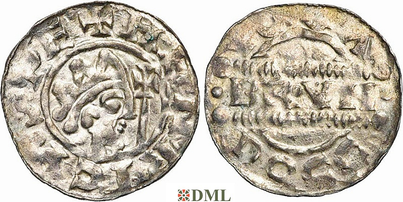 Денарий, Германия, Нижняя Лотарингия, Bruno III (1050-1057), м.д. Dokkum, Ilisch 2000, 21.19