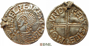 Денарий, Англия, Æthelred II (978-1016), м.д. London, монетарий Eadsige, North 774