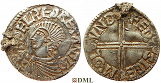 Денарий, Англия, Æthelred II (978-1016), м.д. London, монетарий Eadsige, North 774
