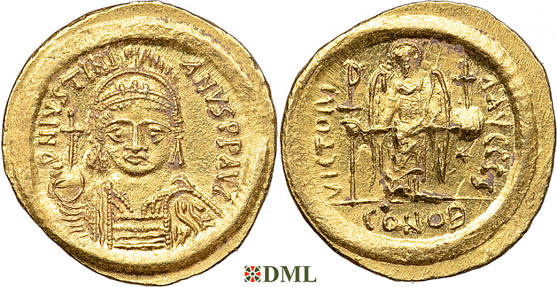 Солид, Византия, Justinian I (527-565), м.д. Constantinople