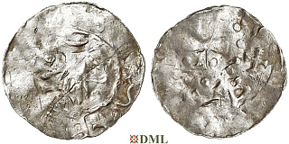 Денарий, Германия, Саксония, Hg. Bernard I (973-1011), м.д. Luneburg, Dbg 590