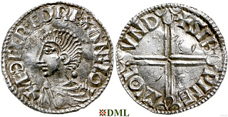 Денарий, Англия, Æthelred II (978-1016), м.д. London, монетарий Sibwine, North 774