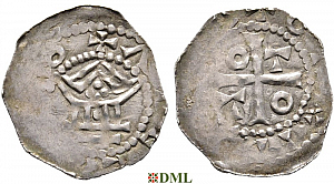 Денарий, Германия, Верхняя Лотарингия, Adalbero II (984-1005), м.д. Metz, Dbg. 11