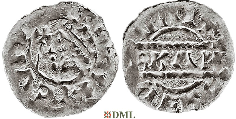 Денарий, Германия, Нижняя Лотарингия, Bruno III (1050-1057), м.д. Leeuwarden, Ilisch 2000, 21.15