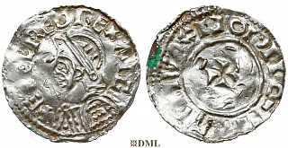 Денарий, Швеция, Imitation of a helmet / small cross denarius” of Aethelred II