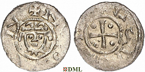 Денарий, Германия, Нижняя Лотарингия, Hermann (1059-1074), м.д. Jever, Dbg. 597