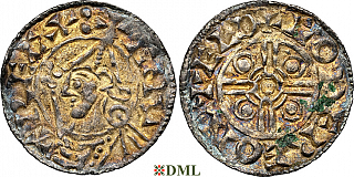 Денарий, Англия, Cnut  (1016-1035), м.д. Maldon, монетарий Godere, North 787