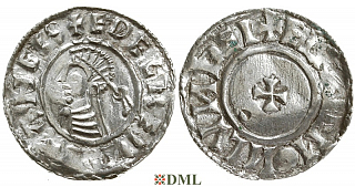 Денарий, Англия, Æthelred II (978-1016), м.д. London, монетарий Ælfric, North 777