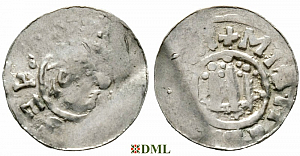 Денарий, Германия, Саксония, Godehard von Hildesheim (1022-1038), м.д. Hildesheim, Dbg.
