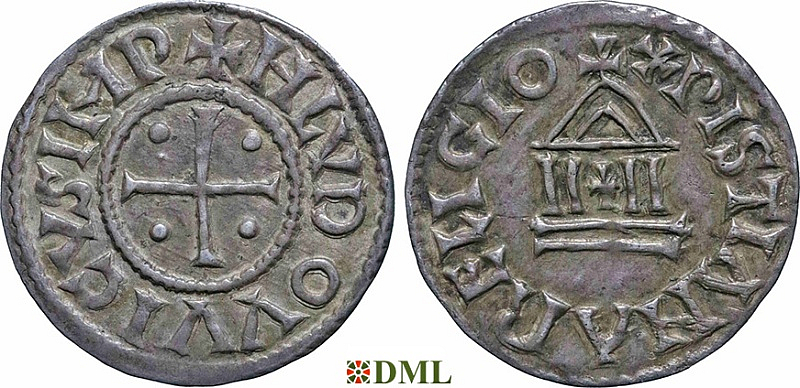Денье, Каролинги, Louis le Pieux (814-840), Unknown mints, Depeyrot 1179
