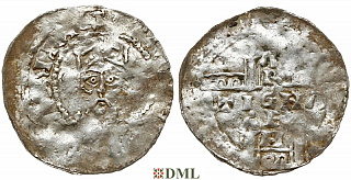 Денарий, Германия, Швабия, Heinrich II (1002-1024), м.д. Strassburg, Dbg. 919