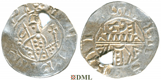 Денарий, Германия, Нижняя Лотарингия, Gf. Floris I (1049-1061), м.д. Leiden