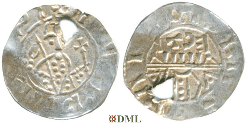 Денарий, Германия, Нижняя Лотарингия, Gf. Floris I (1049-1061), м.д. Leiden