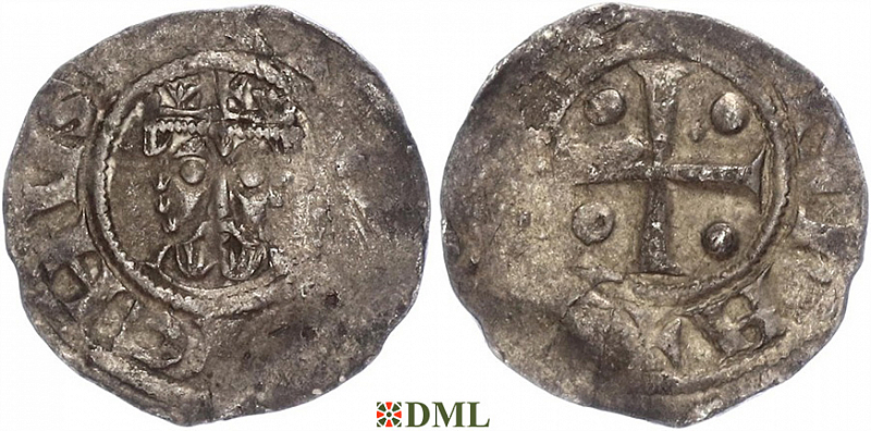 Денарий, Германия, Нижняя Лотарингия, Heinrich III (1039-1046), м.д. Duisburg, Dbg. 727