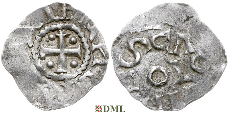 Денарий, Германия, Нижняя Лотарингия, Heinrich II (1002-1024), м.д. Koln, Dbg. 350