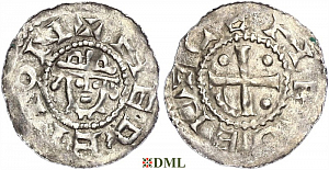 Денарий, Германия, Нижняя Лотарингия, Hermann (1059-1074), м.д. Jever, Dbg. 597