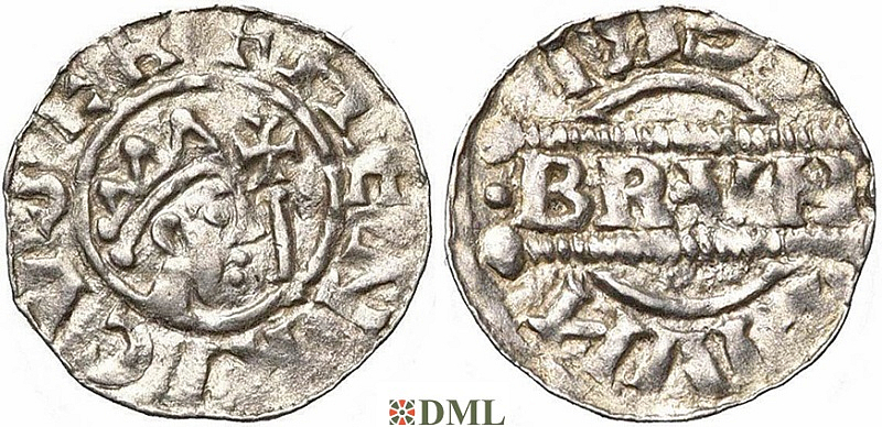 Денарий, Германия, Нижняя Лотарингия, Bruno III (1050-1057), м.д. Leeuwarden, Ilisch 2000, 21.14