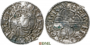 Денарий, Англия, Cnut (1016-1035), м.д. Bruton, монетарий Ælfelm, North 781