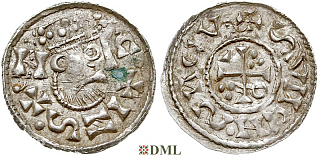 Денарий, Германия, Бавария, Heinrich II (1002-1024), м.д. Salzburg, Hahn 1976, 94A1