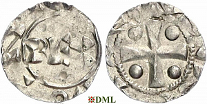 Денарий, Германия, Нижняя Лотарингия, Heinrich II (1002-1024), м.д. Deventer, Ilisch 2000, 1.5