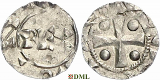 Денарий, Германия, Нижняя Лотарингия, Heinrich II (1002-1024), м.д. Deventer, Ilisch 2000, 1.5
