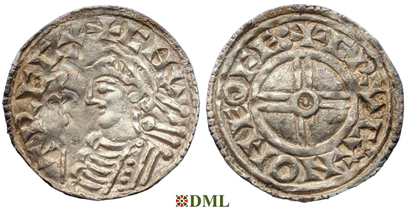 Денарий, Англия, Cnut (1016-1035), м.д. York, монетарий Crvcan, North 790