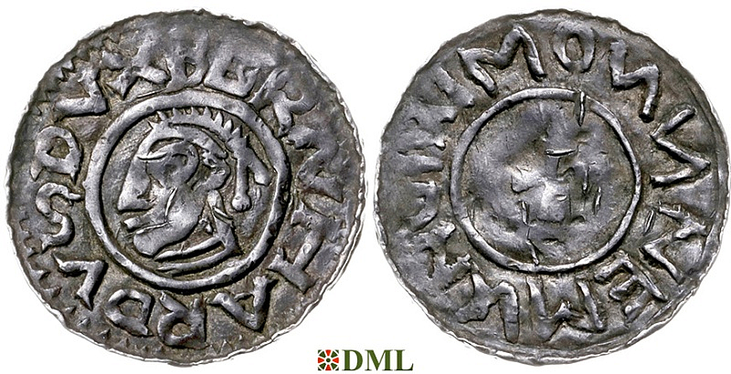 Денарий, Германия, Саксония, Bernhard I (973-1011), м.д. Luneburg, Dbg. 585