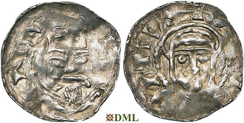 Денарий, Германия, Швабия, Heinrich III (1046-1056), м.д. Strassburg, Dbg. 709