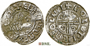 Денарий, Англия, Æthelred II (978-1016), м.д. London, монетарий Goldwine, North 770