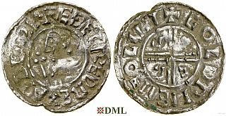 Денарий, Англия, Æthelred II (978-1016), м.д. London, монетарий Goldwine, North 770
