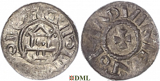 Денарий, Германия, Саксония, Anonymous bishop, м.д. Magdeburg, Dbg. 1330