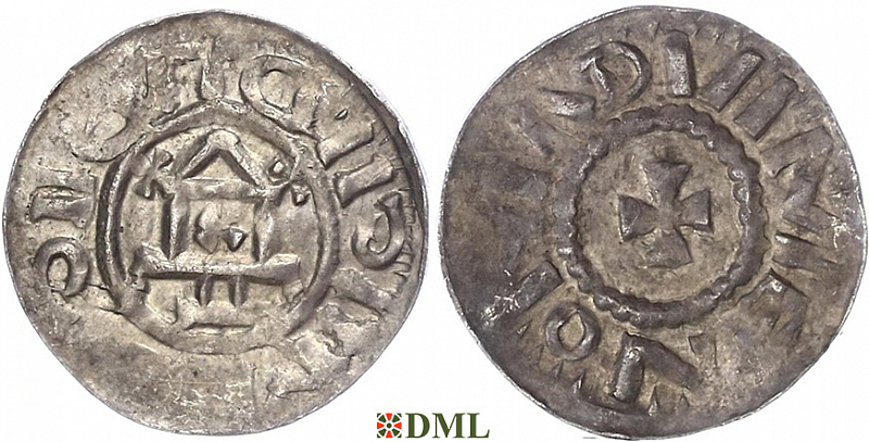 Денарий, Германия, Саксония, Anonymous bishop, м.д. Magdeburg, Dbg. 1330
