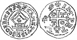 Денарий, Германия, Верхняя Лотарингия, Theodorich I (964-984), м.д. Metz, Dbg. 13