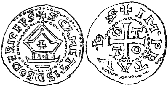 Денарий, Германия, Верхняя Лотарингия, Theodorich I (964-984), м.д. Metz, Dbg. 13