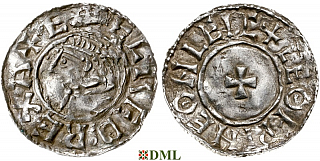 Денарий, Англия, Æthelred II (978-1016), м.д. Leicester, монетарий Leofwine, North 777